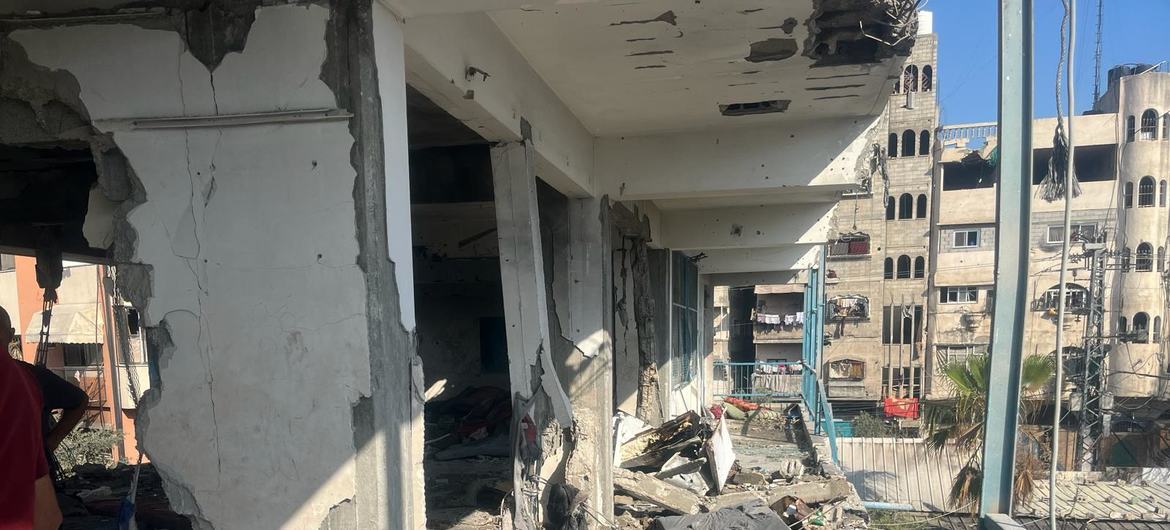 Unrwa confirmou o ataque de Forças Israelenses a uma de suas escolas na área central de Nuseirat