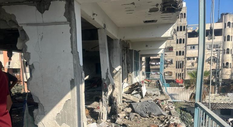 More than 35 displaced people were killed when an Israeli airstrike hit an UNRWA-run school in Nuseirat, Central Gaza