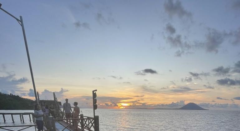 Budo Village's fishing pier has been converted into a tourist area.