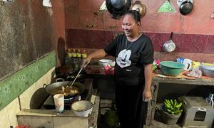 Yvonne Kubis, one of the microentrepreneurs in Marinsow, Indonesia.