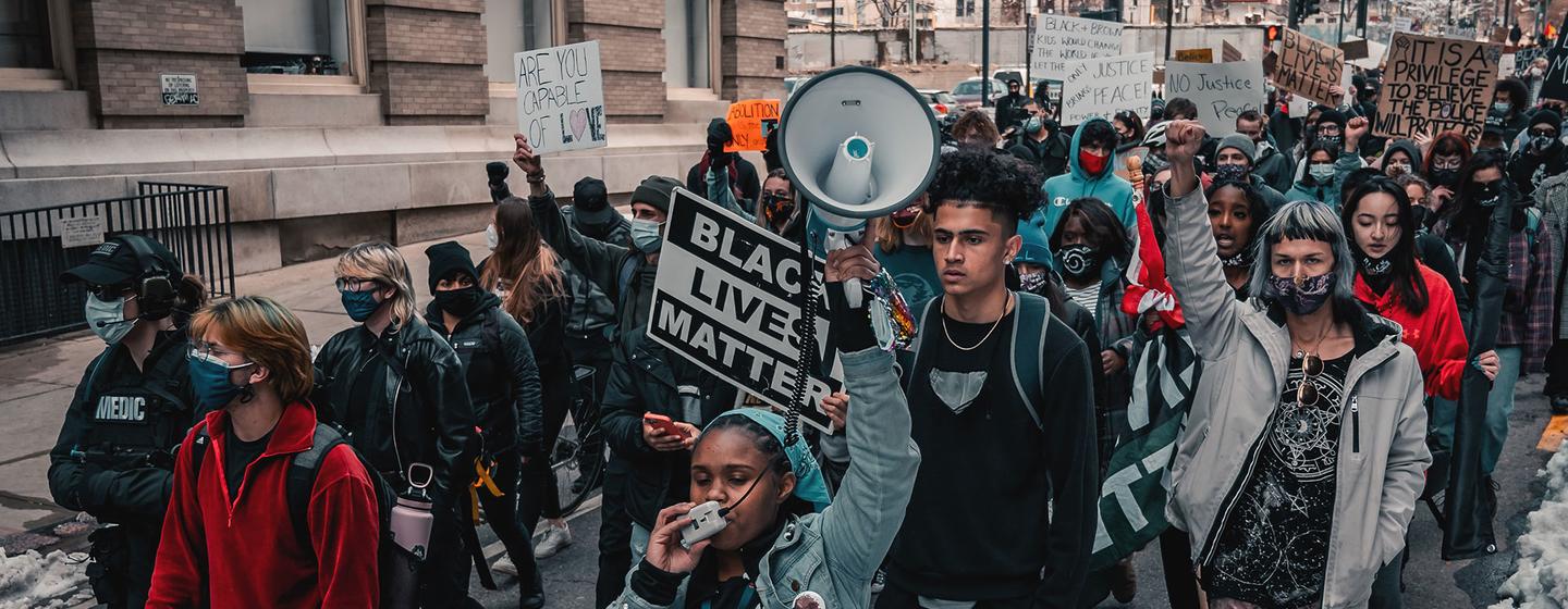 An anti-racism protest takes place in Colorado, USA. (file) An anti-racism protest takes place in Colorado, USA. (file)