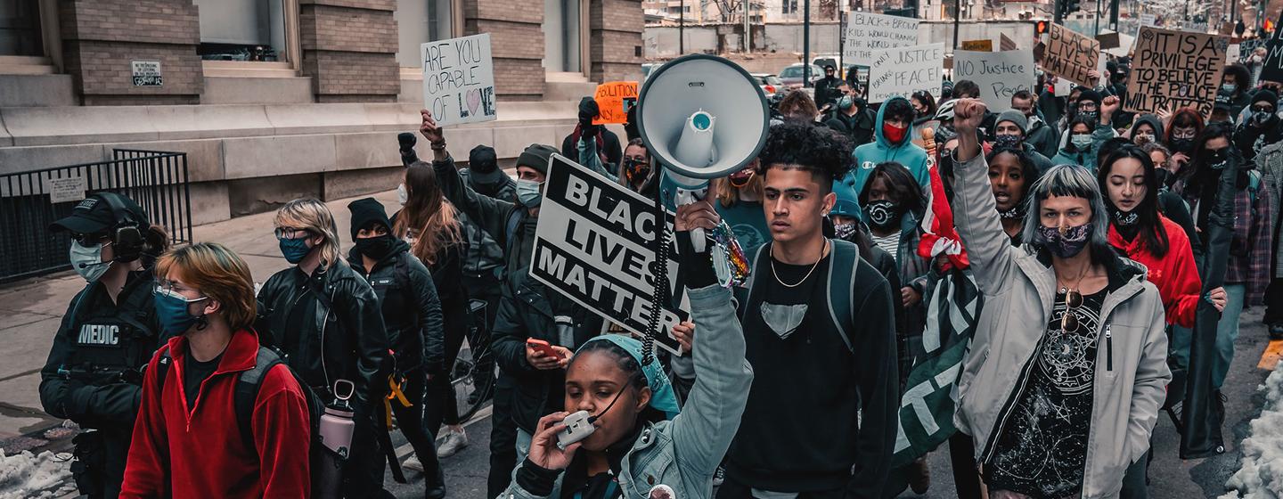 An anti-racism protest takes place in Colorado, USA. (file)