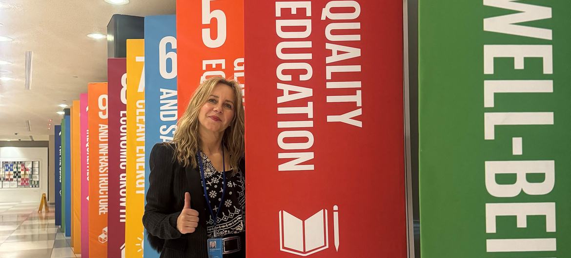 Ana Bujaldón Solana, empresaria y presidenta de FEDEPE, la Federación Española de Mujeres Directivas, Ejecutivas, Profesionales y Empresarias, en la sede de la ONU en 2024. Ana Bujaldón Solana, empresaria y presidenta de FEDEPE, la Federación Española de Mujeres Directivas, Ejecutivas, Profesionales y Empresarias, en la sede de la ONU en 2024.