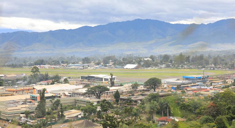 لقطة جوية لغوروكا، بابوا غينيا الجديدة.