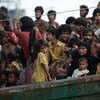 Des Rohingyas coincés sur le pont d'un bateau de passeurs abandonné dérivant dans la mer d'Andaman en 2015 (archive).