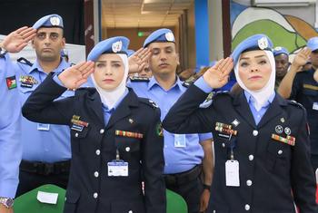 إيمان حماد من الأردن ضابطة حفظ سلام خلال مهمتها في بعثة الأمم المتحدة في جنوب السودان.