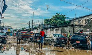 Urban areas of Haiti have been flooded following torrential rains. 