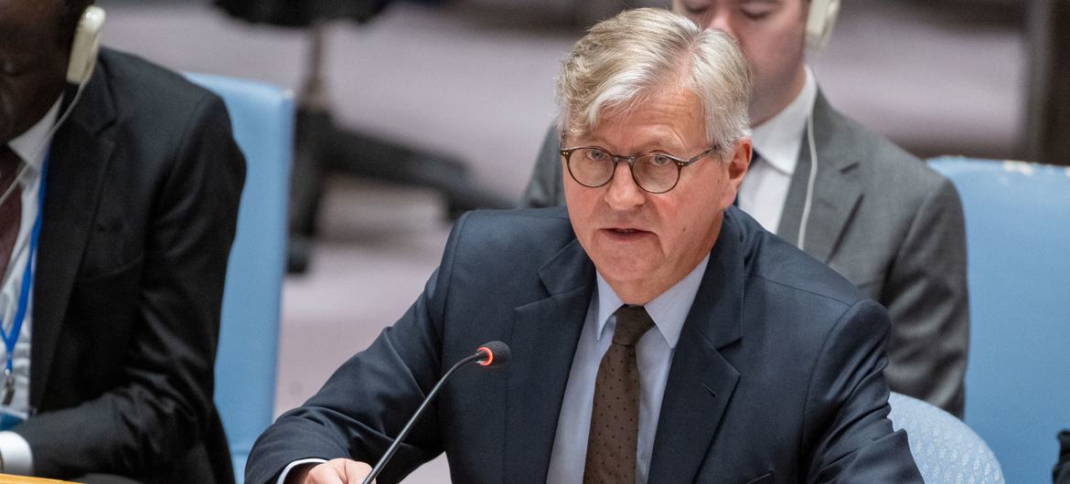 Jean-Pierre Lacroix, Under-Secretary-General for Peace Operations, briefs members the Security Council.
