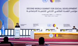 Plenary meeting of the Second World Summit for Social Development.