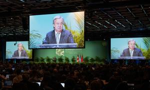 Secretário-Geral António Guterres discursa na Conferência da Biodiversidade da ONU (COP15) em Montreal, Canadá.