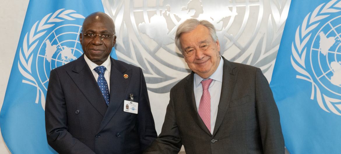 Secretário-geral António Guterres reúne-se com ministro das Relações Exteriores de Angola, Téte Antonio