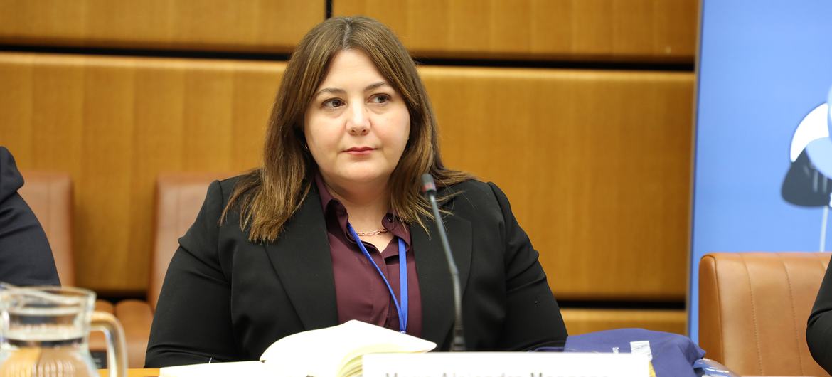 La fiscal federal argentina Alejandra Mangano durante el Foro Internacional de Fiscales 2024 en Viena, Austria.