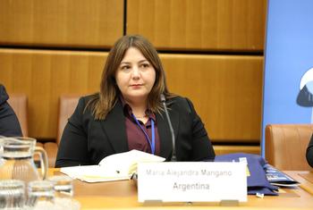 La fiscal federal argentina Alejandra Mangano durante el Foro Internacional de Fiscales 2024 en Viena, Austria.