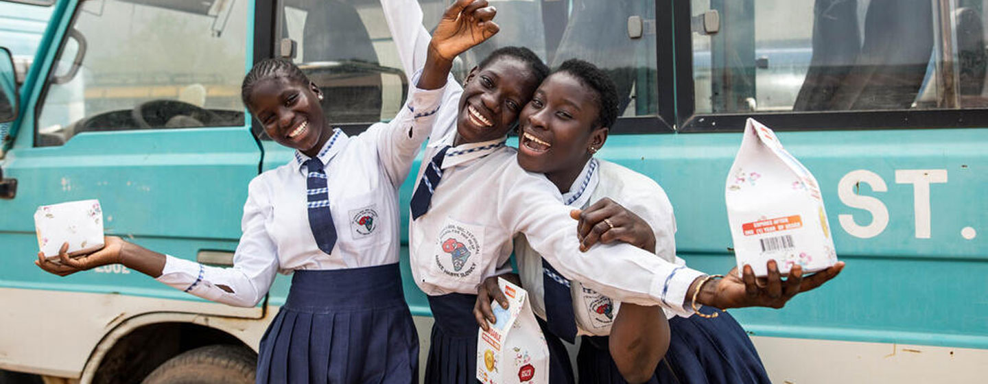  Isatou, Mariama, and Fatoumatta no longer have to stop going to classes during their periods, thanks to a UNFPA programme that supports production and free distribution of reusable sanitary pads, including for girls at St. John's School for the Deaf in …