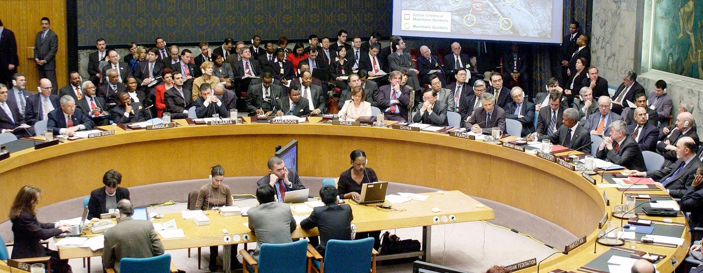 US Secretary of State Colin Powell makes a presentation to the Security Council in February 2003 concerning his country's evidence of Iraq's weapons programme. (file)