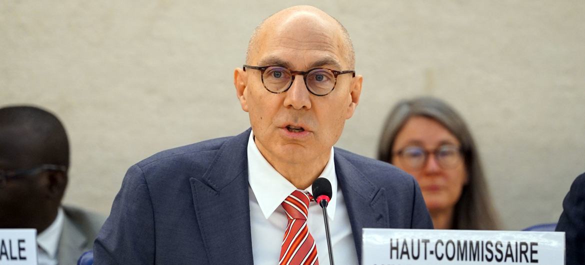 Volker Türk, Alto Comisionado de la ONU para los Derechos Humanos, habla en una sesión especial del Consejo de Derechos Humanos sobre la situación en el este de la República Democrática del Congo.