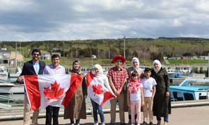 La familia Hadhad celebra el 1 de julio, Día de Canadá.