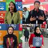 En haut (gauche à droite) Irina Sthapit, Sangay Loday, Dircia Sarmento et en bas (gauche à droite) Florence Pouya, Shaimaa Barakat, Humphrey Mrema, participent au dialogue sur la jeunesse dans les pays les moins avancés lors de la conférence LDC5 à Doha, 