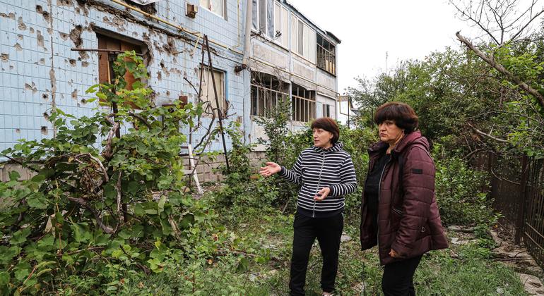 The farm buildings and land have been rendered unusable due to the war in Ukraine.