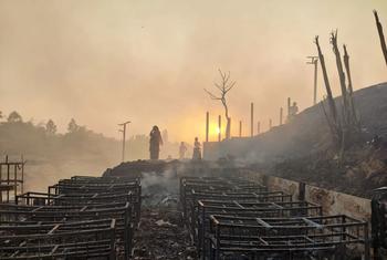 A fire in Rohingya at Kutupalong Balukhali in Cox’s Bazar, Bangladesh, has left thousands homeless.