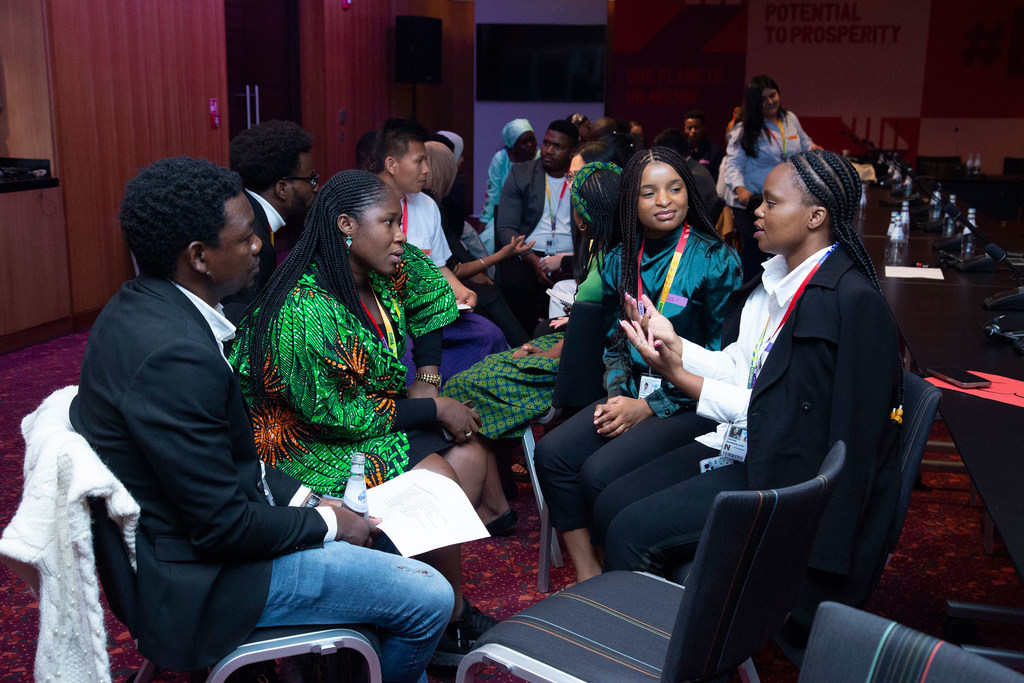 Youth delegates gathered for consultations at the Youth Forum, which was held ahead of the Fifth UN Conference on the Least Developed Countries, LDC5, in Doha, Qatar.