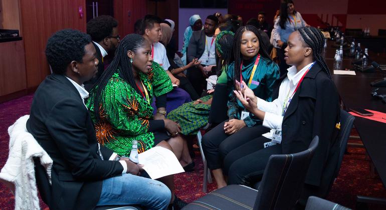 Youth delegates gathered for consultations at the Youth Forum, which was held ahead of the Fifth UN Conference on the Least Developed Countries, LDC5, in Doha, Qatar.