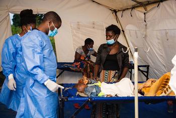 A cholera patient is treated in Tukombo in northern Malawi.
