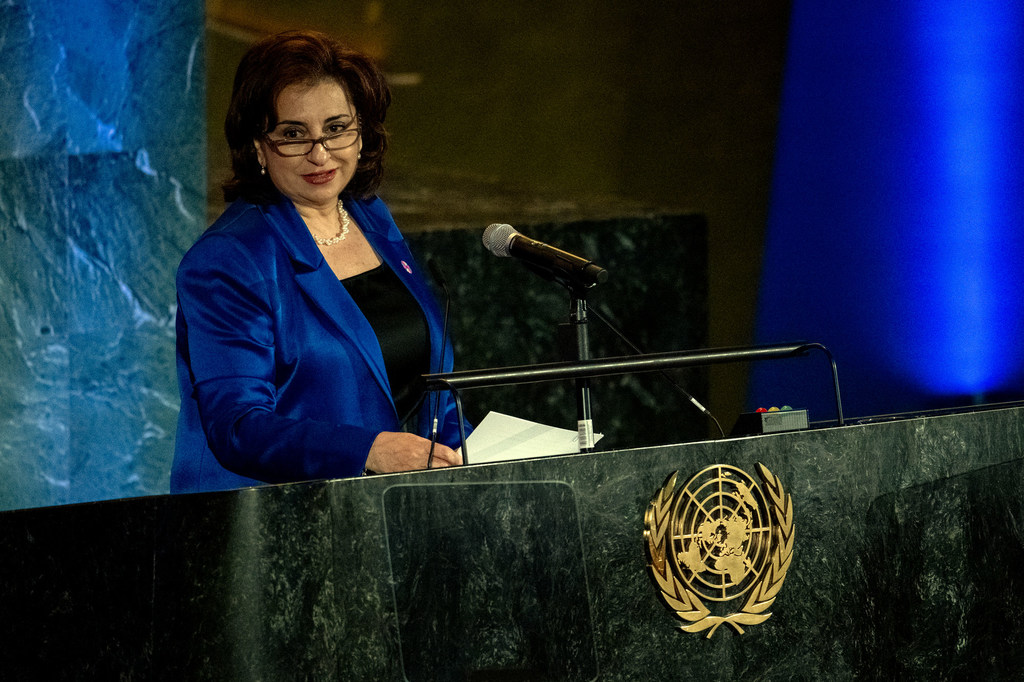 Sima Bahous, Mkuu wa shirika la Umoja wa Mataifa la masuala ya wanawake UN Women akizungumza katika hafla maalum ya kuadhimisha siku ya wanawake.