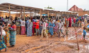 Refugees fleeing DR Congo arrive at a reception centre in Burundi.