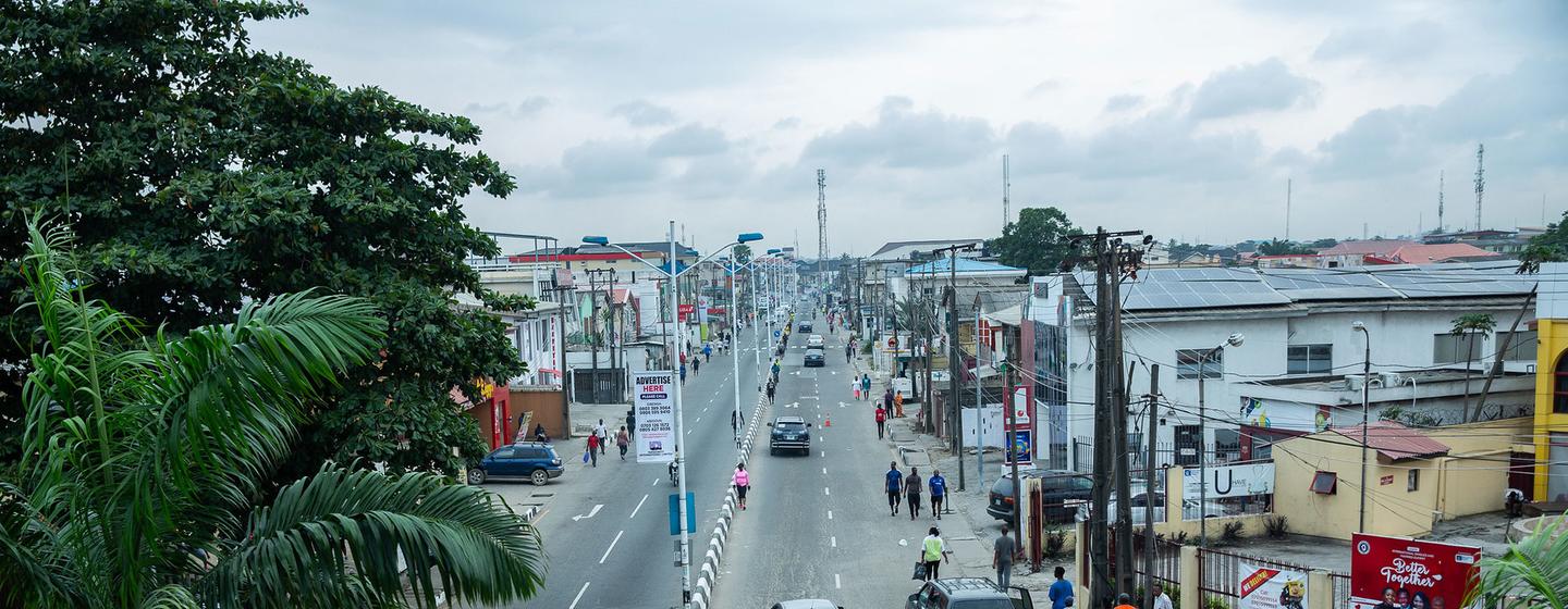 Lagos, la plus grande ville du Nigeria.