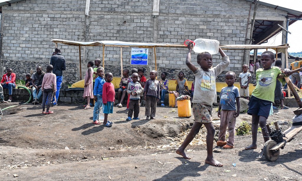 Displaced children in North Kivu, Democratic Republic of the Congo.