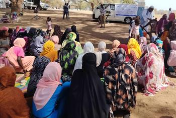 Women who have fled their homes are given support in Kassala, eastern Sudan.