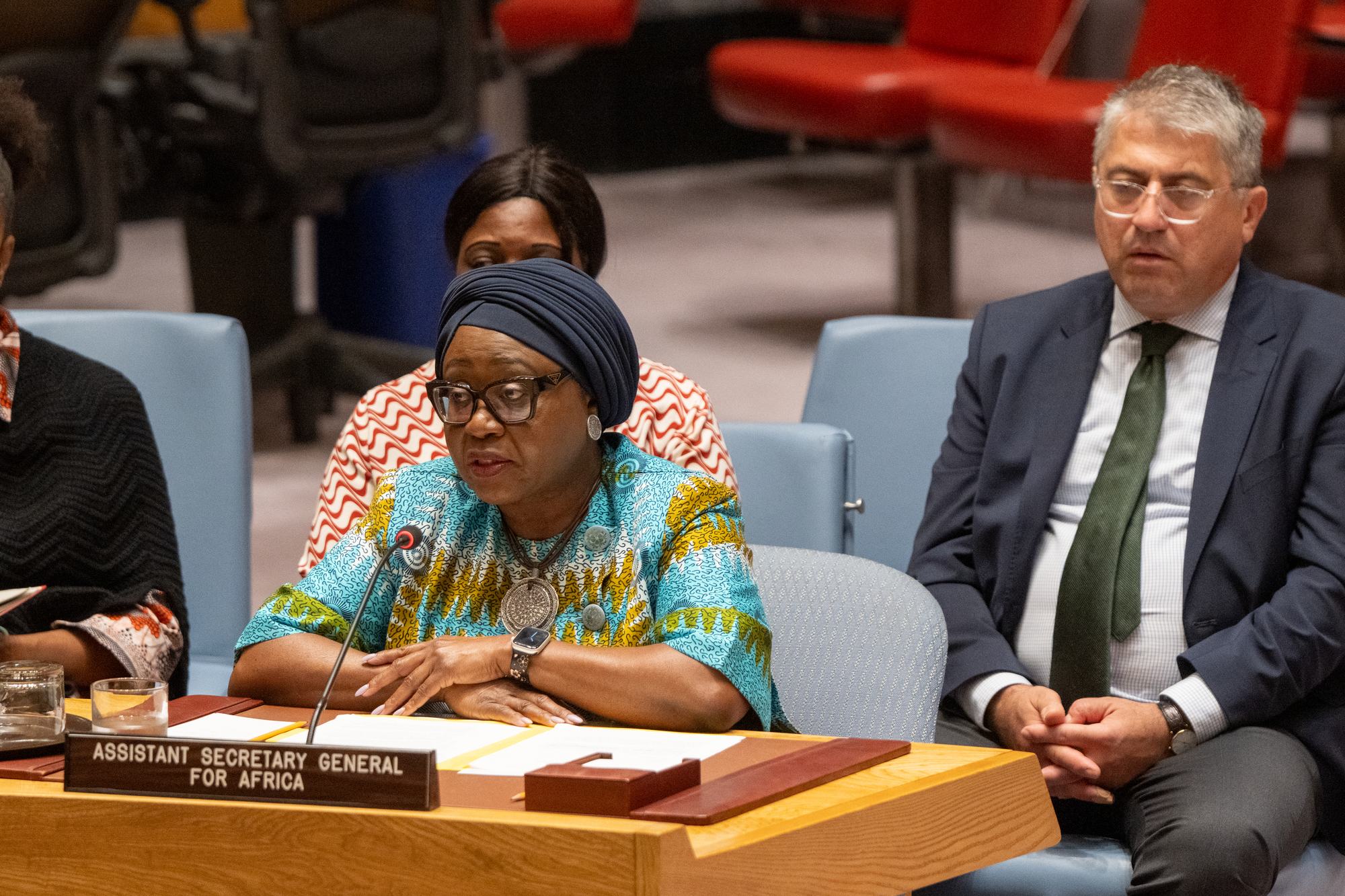 La Sous-Secrétaire générale de l'ONU pour l'Afrique, Martha Pobee, au Conseil de sécurité (photo d'archive).