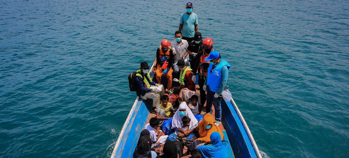 Rohingya refugees are rescued by local authorities and the community in South Aceh, Indonesia, after a perilous journey that claimed lives. (Oct 2024)