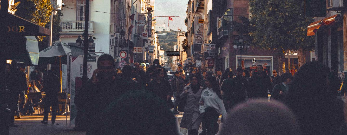 Le centre de Tunis, la capitale de la Tunisie.