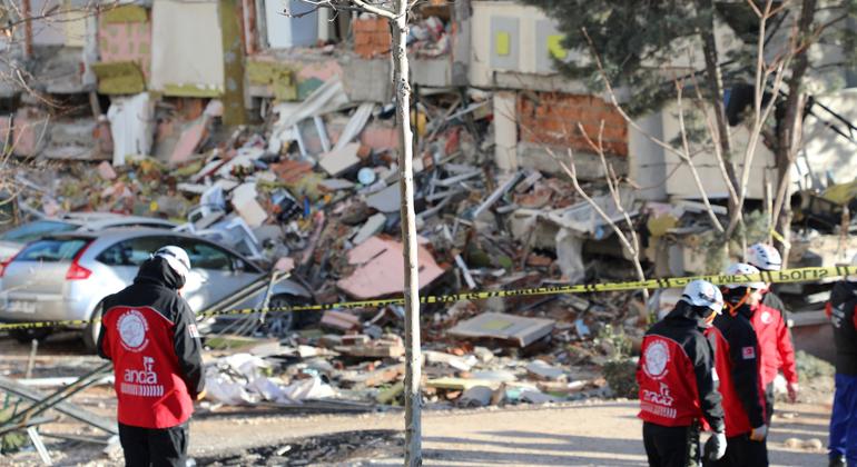Destruction in Gaziantep, the day after the massive quake which has killed more than 8,000 people.