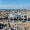 بمباری میں شمالی غزہ کا ایک علاقہ مکمل طور پر زمین بوس ہو چکا ہے۔