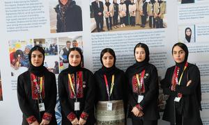 The Afghanistan Girls Robotics Team attended the Least Developed Countries Conference to showcase their innovations.