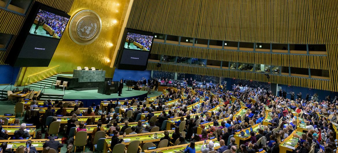 Зал Генеральной Ассамблеи ООН. Фото из архива