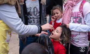 A child is vaccinated against cholera in Aleppo, northwest Syria. (file)