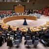   Vue d'ensemble du Conseil de sécurité de l'ONU, dont les membres se réunissent pour discuter de la situation au Soudan.