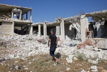 من الأرشيف: منزل مدمر في شمال غرب سوريا