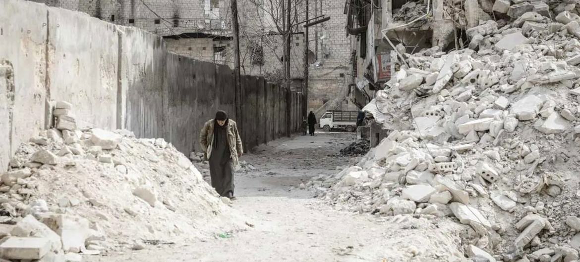 La ciudad de Aleppo en febrero de 2023.