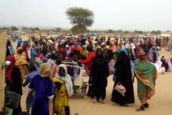 Sudanese women refugees in Adre camp in Chad.