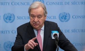El Secretario General de la ONU, António Guterres, habla con la prensa. (Foto de archivo)