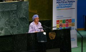 UN Deputy Secretary-General Amina Mohammed addresses the opening of the High-level Political Forum 2024.