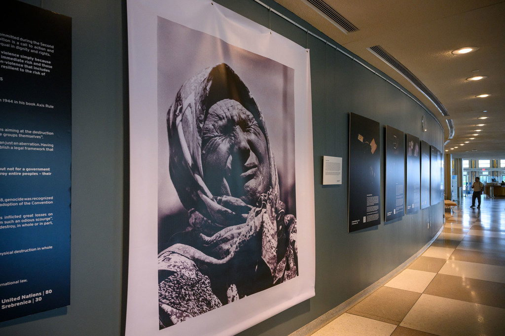 An exhibition marking the 30-year anniversary of the 1995 genocide in Srebrenica is held at UN headquarters in New York. An exhibition marking the 30-year anniversary of the 1995 genocide in Srebrenica is held at UN headquarters in New York.