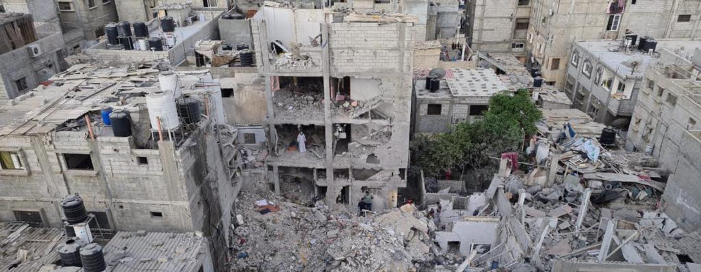 经过三天的暴力冲突，加沙遭到严重破坏。（2022年8月）
