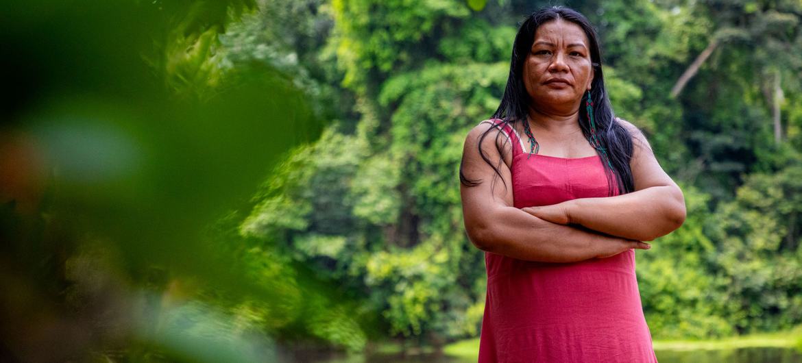 Francisca Arara, the head of Acre’s Indigenous Peoples Secretariat, says Indigenous groups are providing a “service to the world” by countering deforestation, seen as crucial to limiting climate change.