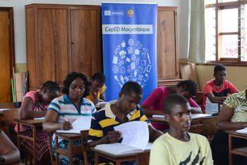 Projeto de alfabetização liderado pela Organização das Nações Unidas para Educação, Ciência e Cultura, Unesco, em Moçambique